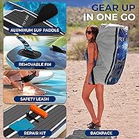 Vista 7 de SereneLife Tabla de Paddle Inflable de Pie con Accesorios Premium de SUP – Diseño Amplio y Estable con Almohadilla de Cubierta Antideslizante de EVA