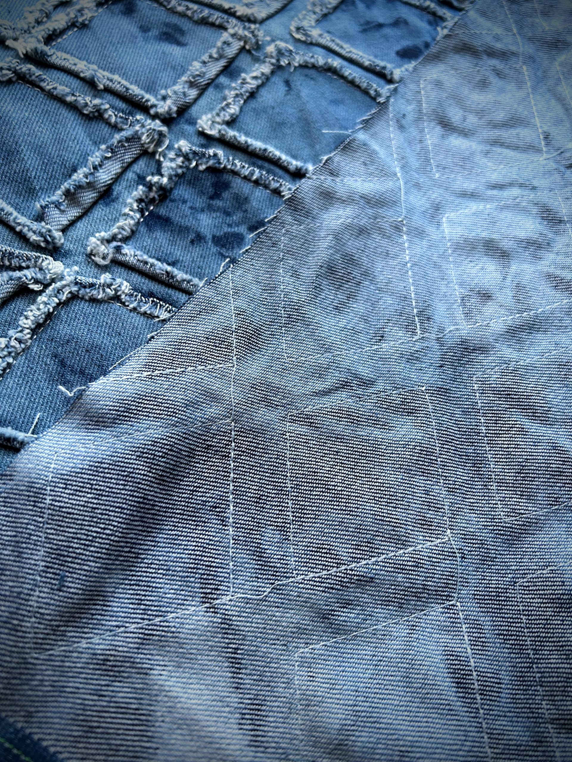 Amazon | fringe diamond デニム生地 ハンドメイド はぎれ デニム