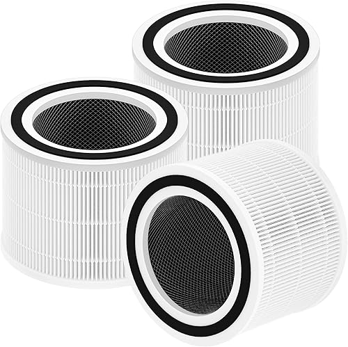 Improvedhand Filtro de repuesto Core 300 para purificador de aire Levoit Core 300-rf Core 300, sistema de filtración de carbón activado con filtro 3