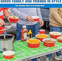 Vista 4 de GoBig Red Party Cup Bowls - Large Disposable Plastic Bowls - 22 oz or 60 oz