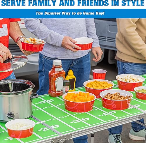 Miniatura 4 de GoBig Red Party Cup Bowls - 30 Large Disposable Plastic Bowls