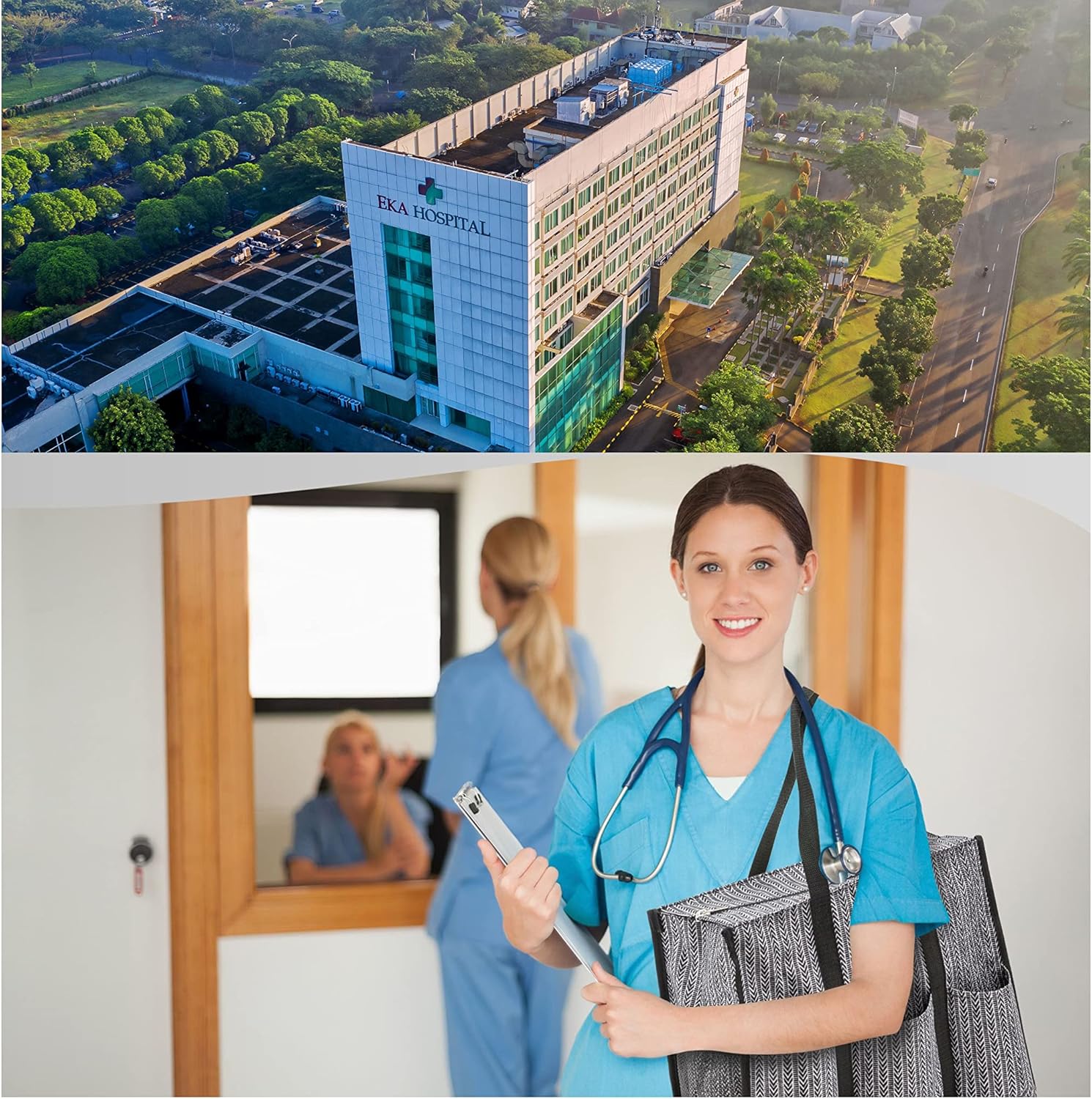 Utility Tote with Pockets & Compartments - Perfect Nurse, Teacher & Work Bag - Image 2
