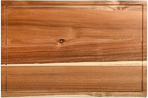 Kenmore Kenosha Acacia Wood Extra Large Solid Cutting Board with Juice Grove