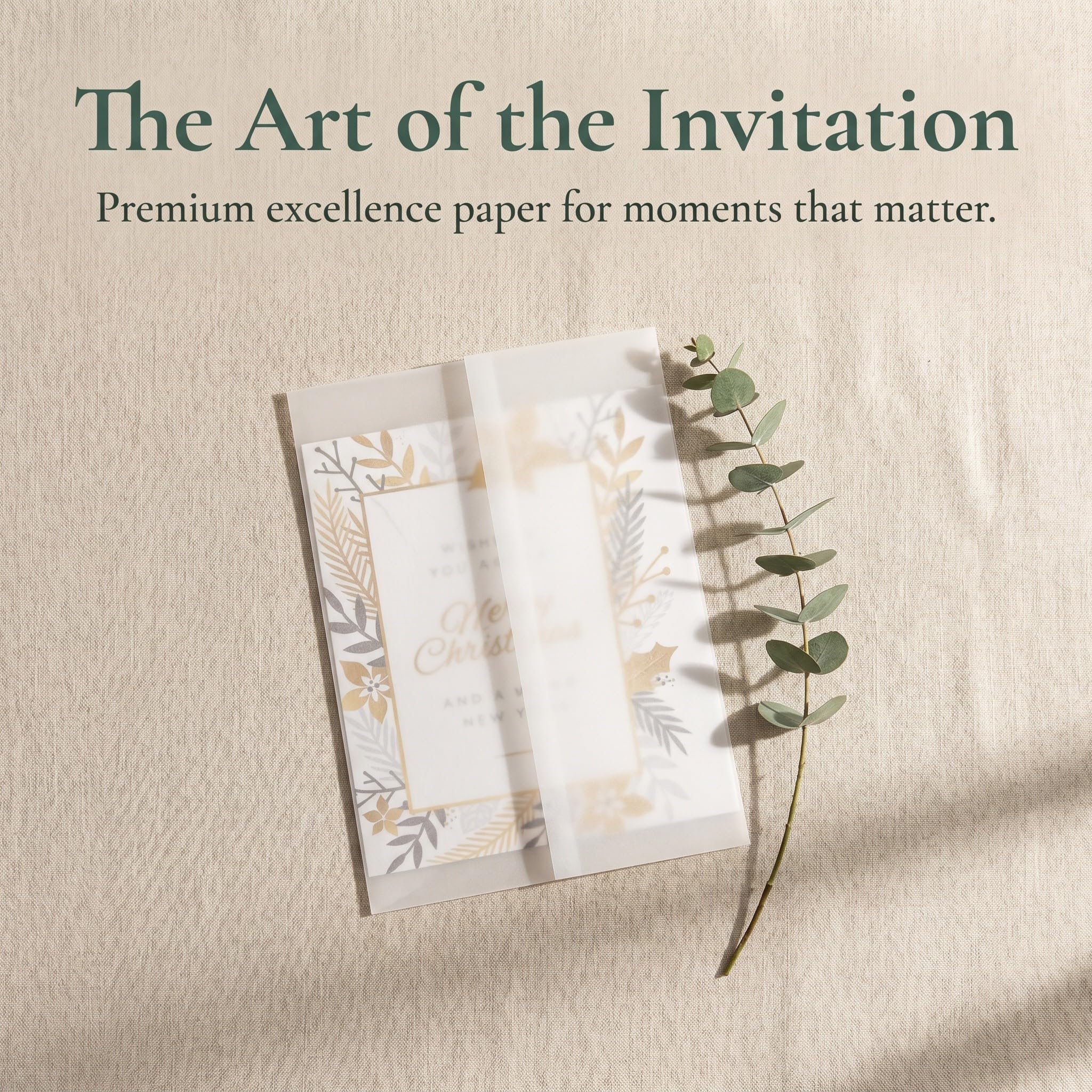 100 buste per inviti di matrimonio: involucri di carta pre-piegati - copertine eleganti per biglietti da 8,3x6" - porta lettere trasparenti per feste di compleanno e balli di fine anno.