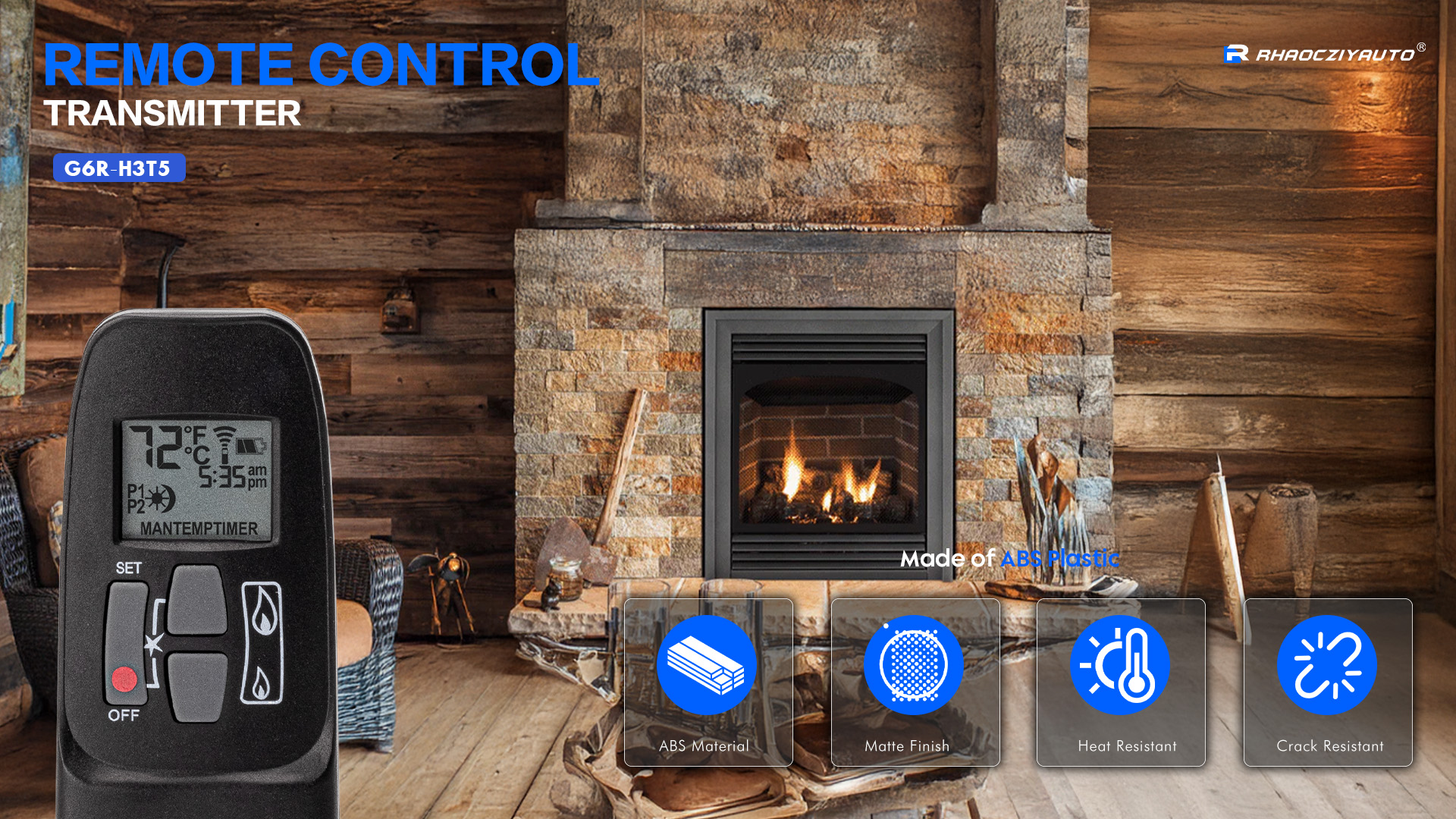G6R-H3T5 Remote Control Compatible with Maxitrol Real Fyre, Valor