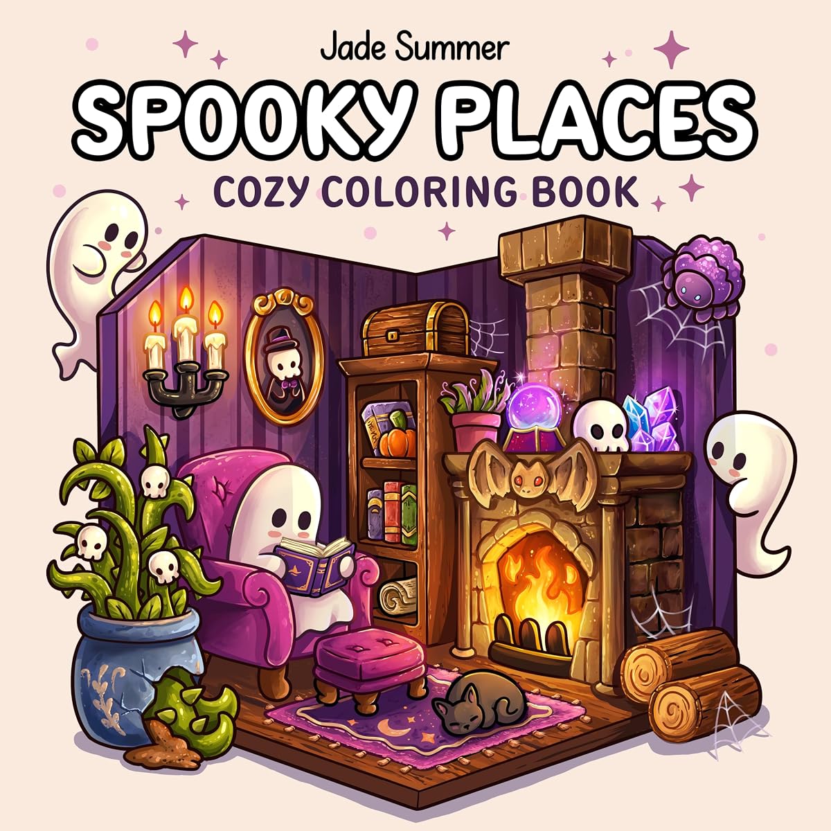Lugares espeluznantes: Acogedor libro para colorear para adultos y adolescentes con escenas higge lindas y espeluznantes para relajarse