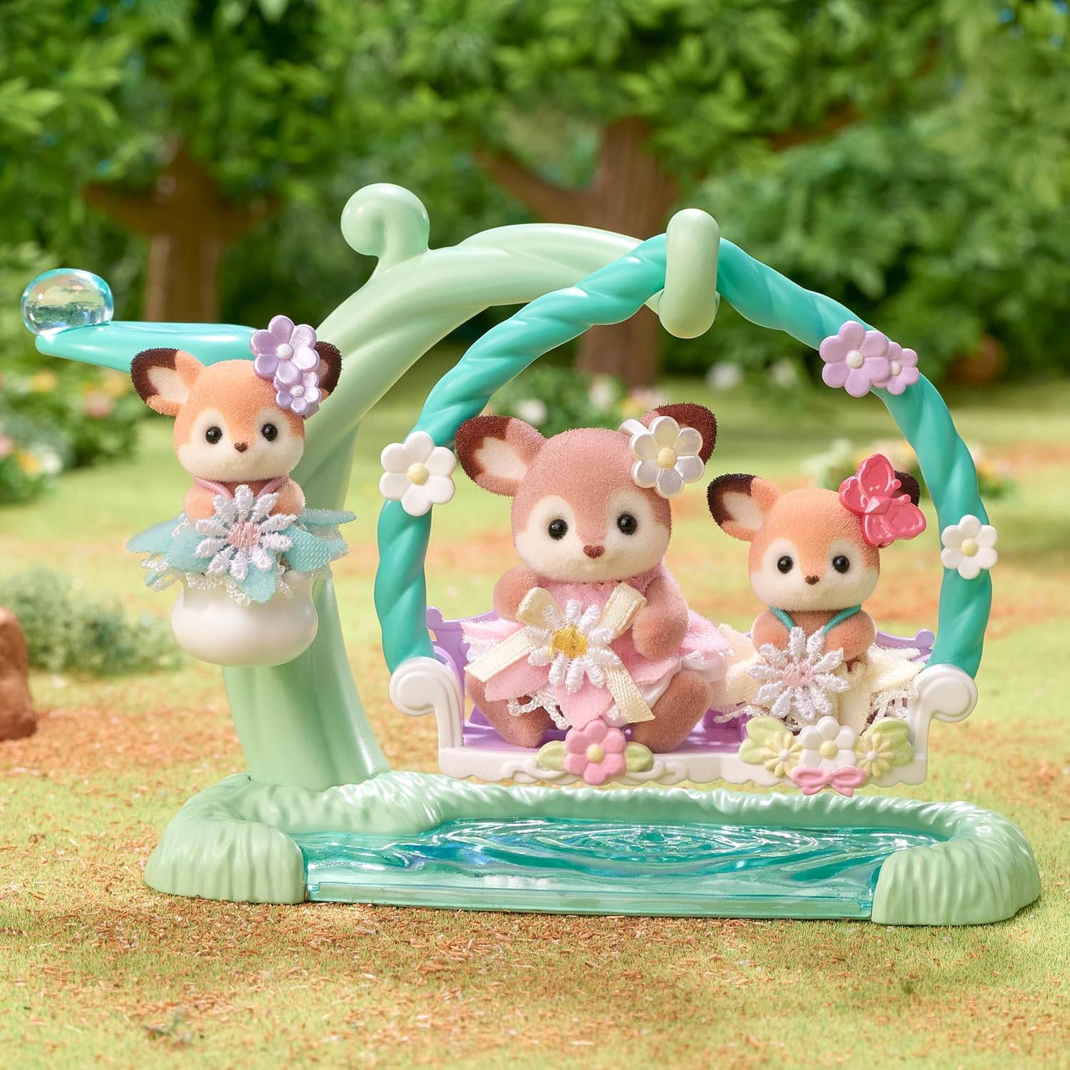 Sylvanian Families 5801 Bebè deer flower swing