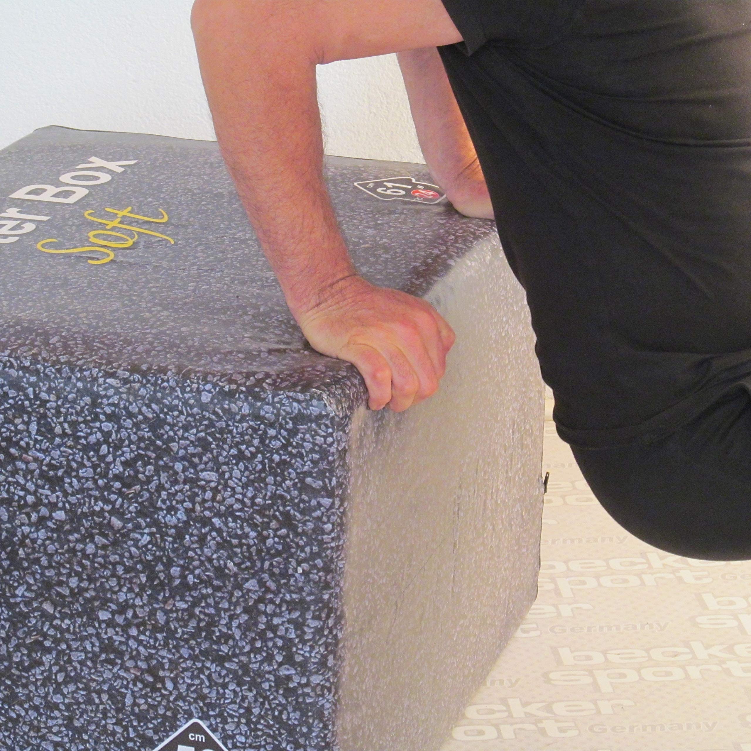 BeckerTechnik - Plyo-Soft-Boxen in 5 verschiedenen Größen von 35 bis 100 cm I bis zu 17 Verschiedene Sprunghöhen I Sperr-Holz-Metall-Konstruktion bis 300 kg mit Tragegriff-Weltneuheit