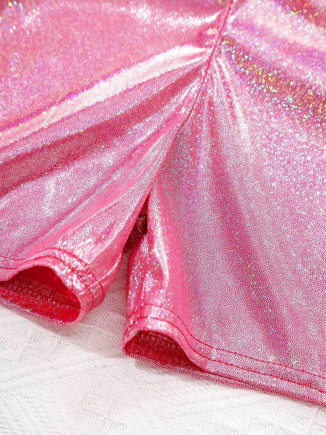 Freebily Kids Girls Metallic Shiny Hot Shorts Pants Sparkly Elastic Waist Jazz Dance Short Bottoms Playwear