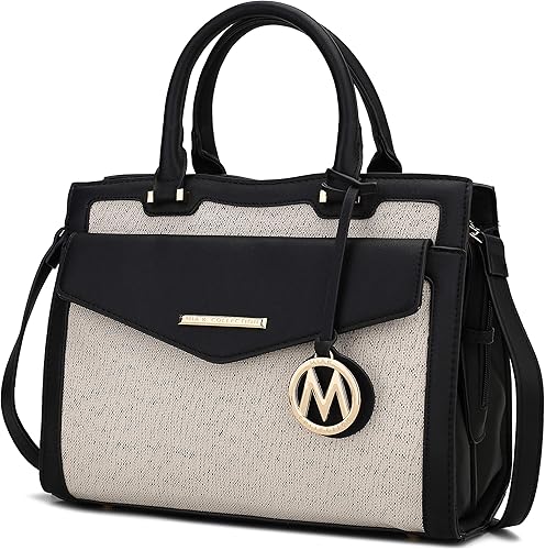 MKF - Bolsos de hombro para mujer, bolso de cuero sintético, cartera de maletín, correa cruzada, bolso con asa superior