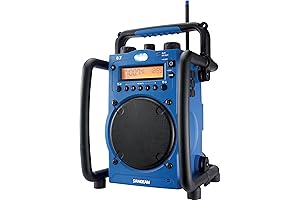 Sangean U3 Rugged WaterProof AM/FM Digital Tuning Radio in Blue/Black