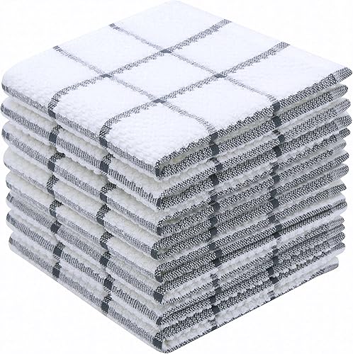 Miniatura 2 de Trapos de limpieza de algodón para lavar platos, juego de 8 trapos de cocina para limpieza, toallas ligeras y suaves para secar platos de cocina, 12