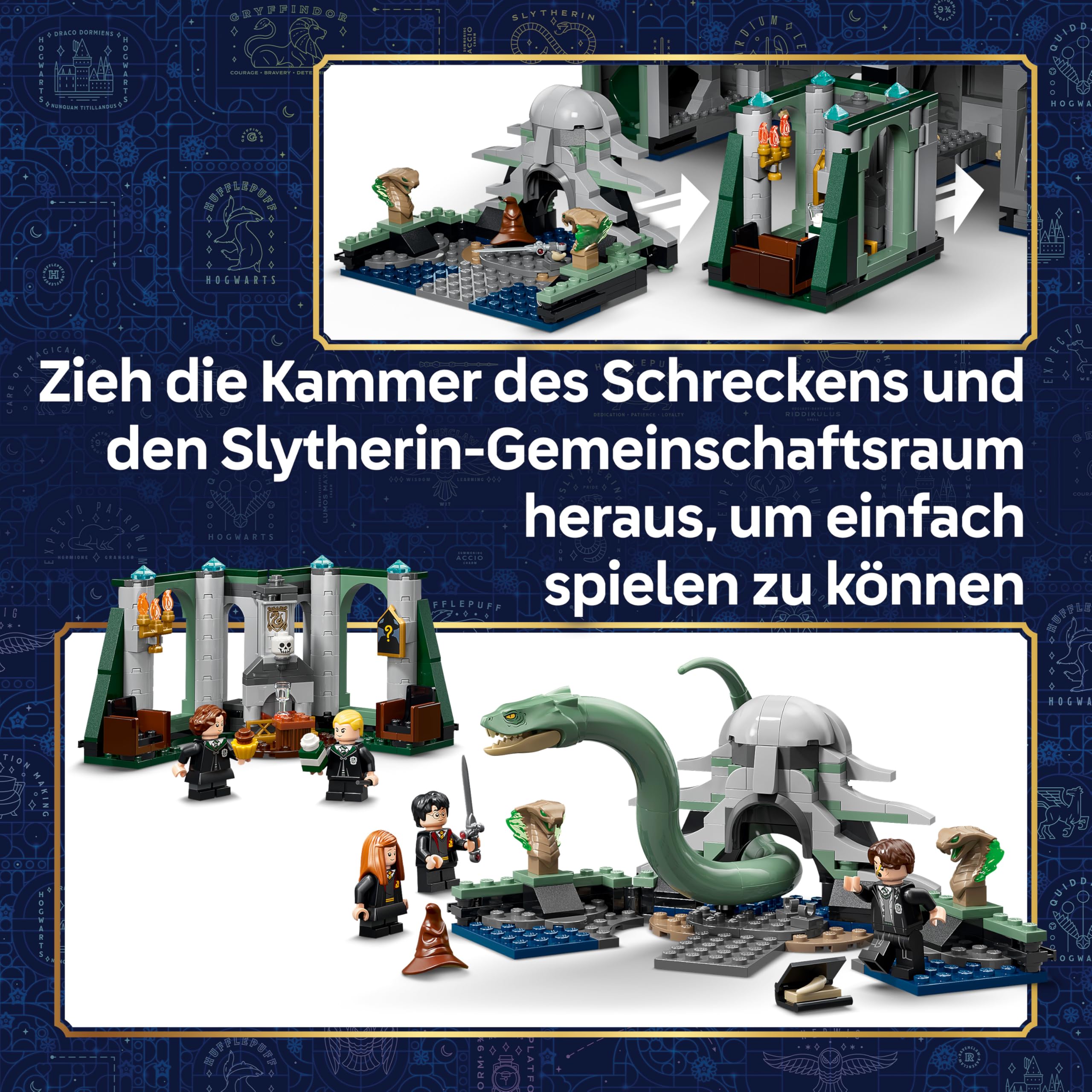 LEGO Harry Potter Schloss Hogwarts: Ostflügel Spielzeug - Miniatur Modellbausatz mit 13 Minifiguren & sammelbarem Patronus - DIY Deko - Geschenkidee für Mädchen, Jungen & Fans ab 10 Jahren - 76473