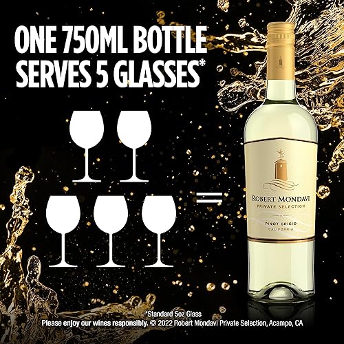 Miniatura 6 de Robert Mondavi Private Selection Pinot Grigio Vino Blanco, Botella de 25.4 fl oz