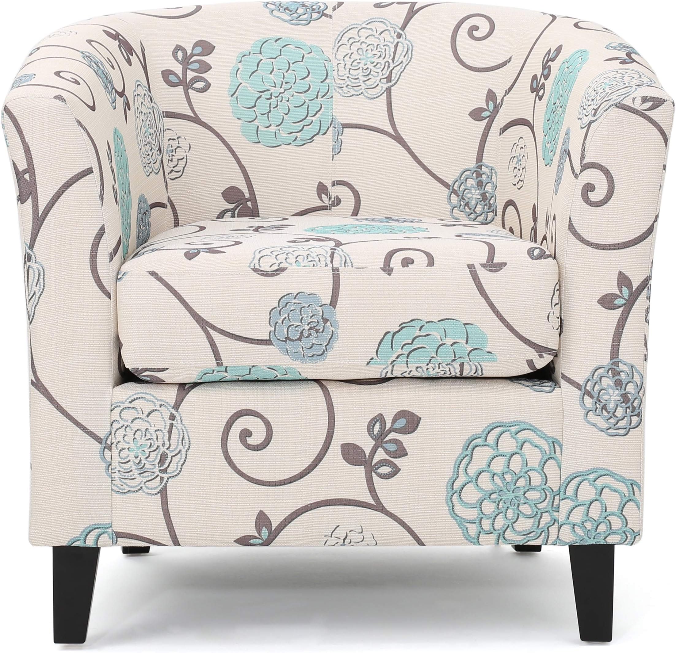 Christopher Knight Home Preston Arm Chair, White/Blue