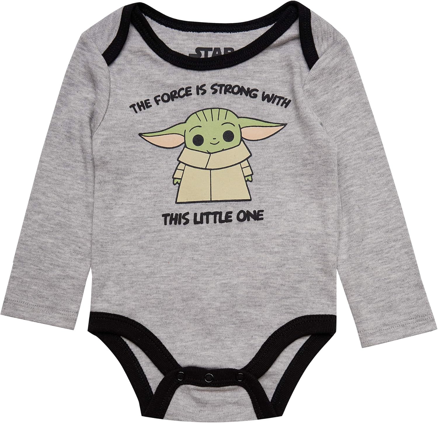 Disney Boys' Star Wars Baby Yoda Onesies Bodysuit Jogging Pants and Matching Cap 3 Piece Set, Grey/Black/Green, 6-9 Months: Clothing, Shoes & Jewelry