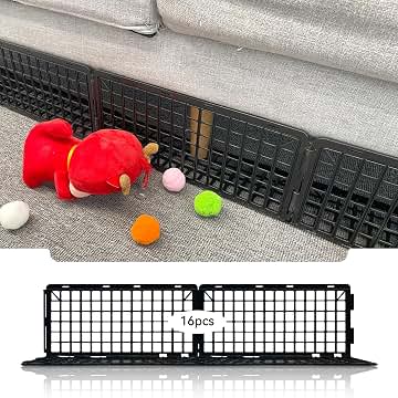 16 PCS Under Couch Blockers for Bed Couch Furniture Underneath Stop from Getting Under The Sofa (Black-16pcs)