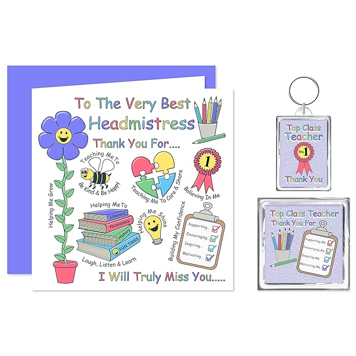 Buy Headmistress Thank You Gift Set Card, Keyring & Fridge