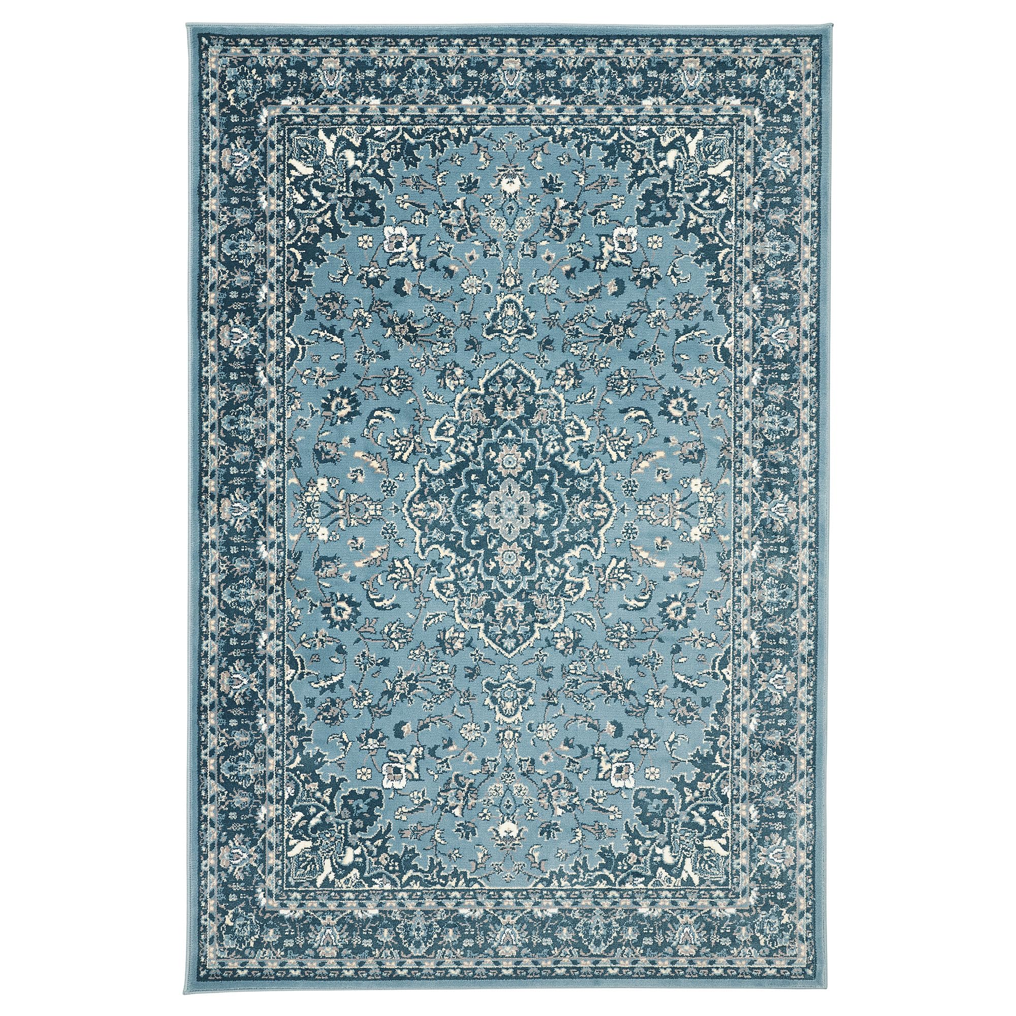 Tapis poils ras bleu VEDBÄK 170x230 cm de haute qualité au design intemporel