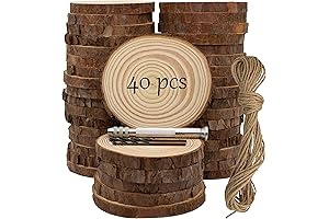 Unfinished Natural Wooden Slices, Wood Circles for Crafts