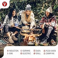 Vista 3 de Victoria Sartén de hierro fundido de 4 pulgadas, sartén de hierro fundido pre-sazonado con mango largo, fabricado en Colombia