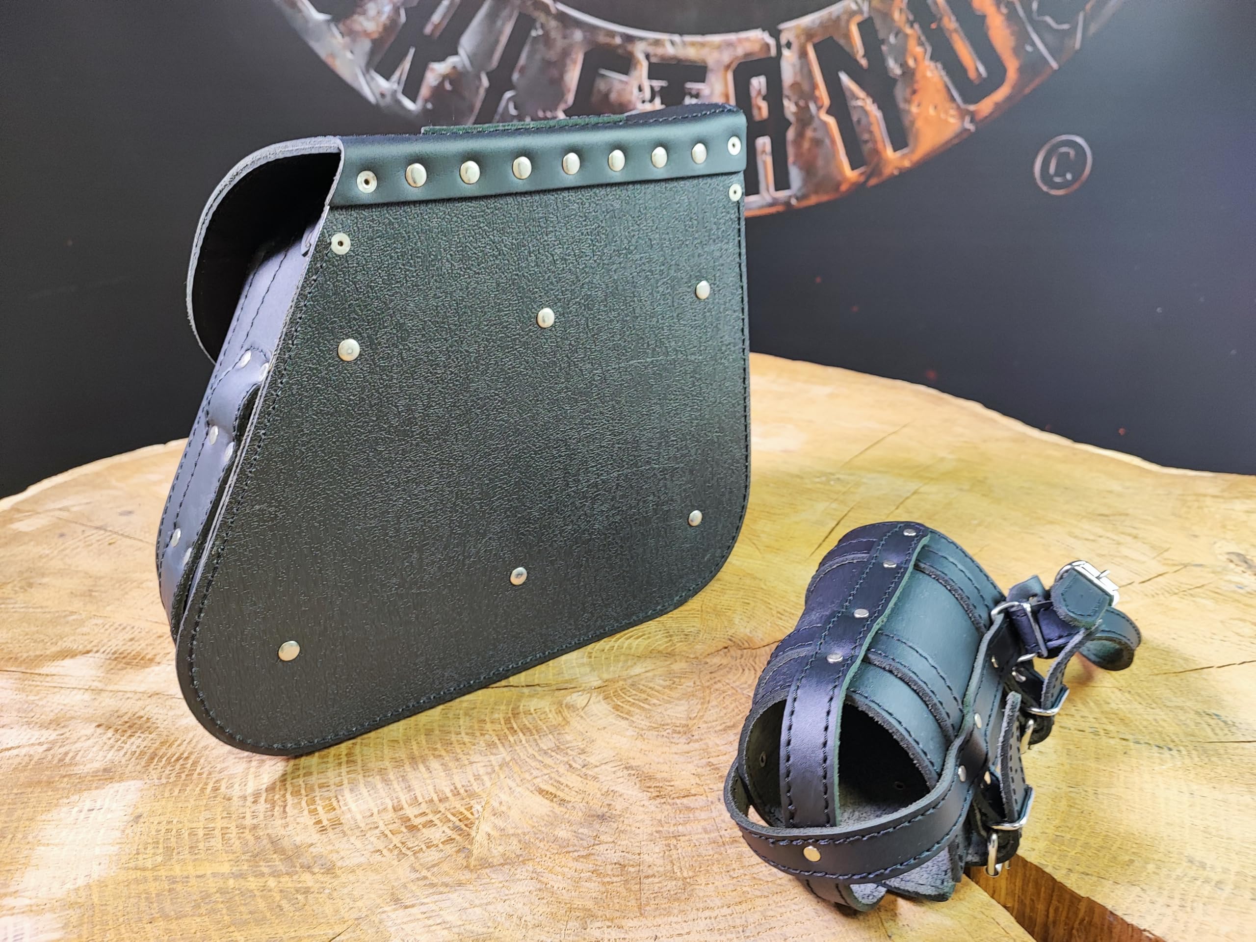 Schwingentasche Dyna Malteser schwarz kompatibel mit Harley Davidson Dyna Street Bob Fat Bob Low Rider Sporty Tasche Schwinge Koffer Sportster Reisetasche