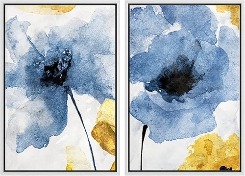 Miniatura 16 de IDEA4WALL Lienzo enmarcado para pared, juego de arte Bauhaus dorado de mediados de siglo, patrón de cuadrícula moderna, ilustraciones con formas