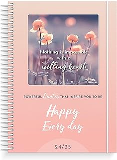 Burde Planner 2024/2025 | Happy Every day A5 | Weekly & Daily Planner with Inspirational Quotes & Pictures | 2024-07-22 to...