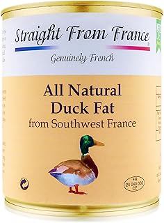 Straight from France Genuinely French, All Natural Duck Fat for Cooking from Southwest France, Keto and Paleo Diet Friendly, Can 695g 24.5oz