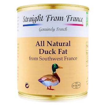 Straight from France Genuinely French, All Natural Duck Fat for Cooking from Southwest France, Keto and Paleo Diet Friendly, Can 695g 24.5oz
