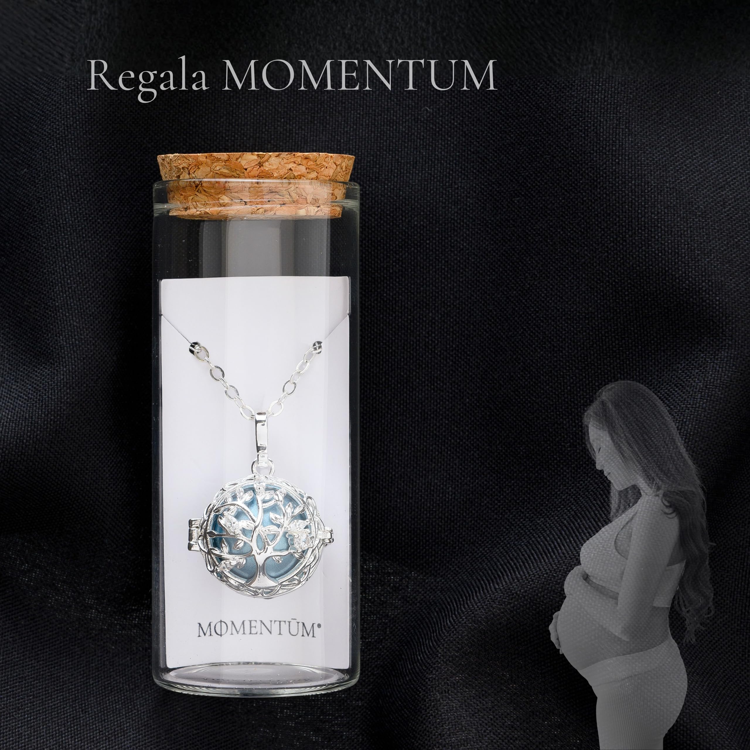 MOMENTUM Llamador de Angeles Embarazada - Dulce sonido - Presentación Premium - Collar meditación Arbol de la Vida - Regalo Original — view 7