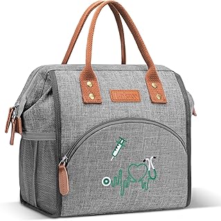 LOKASS Embroidered Insulated Lunch Bag