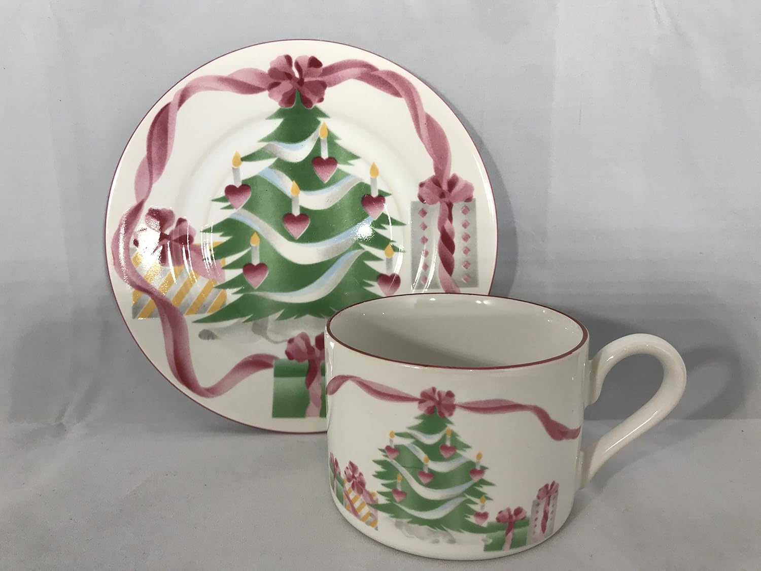 Sango Cup & Saucer Set Home For Christmas