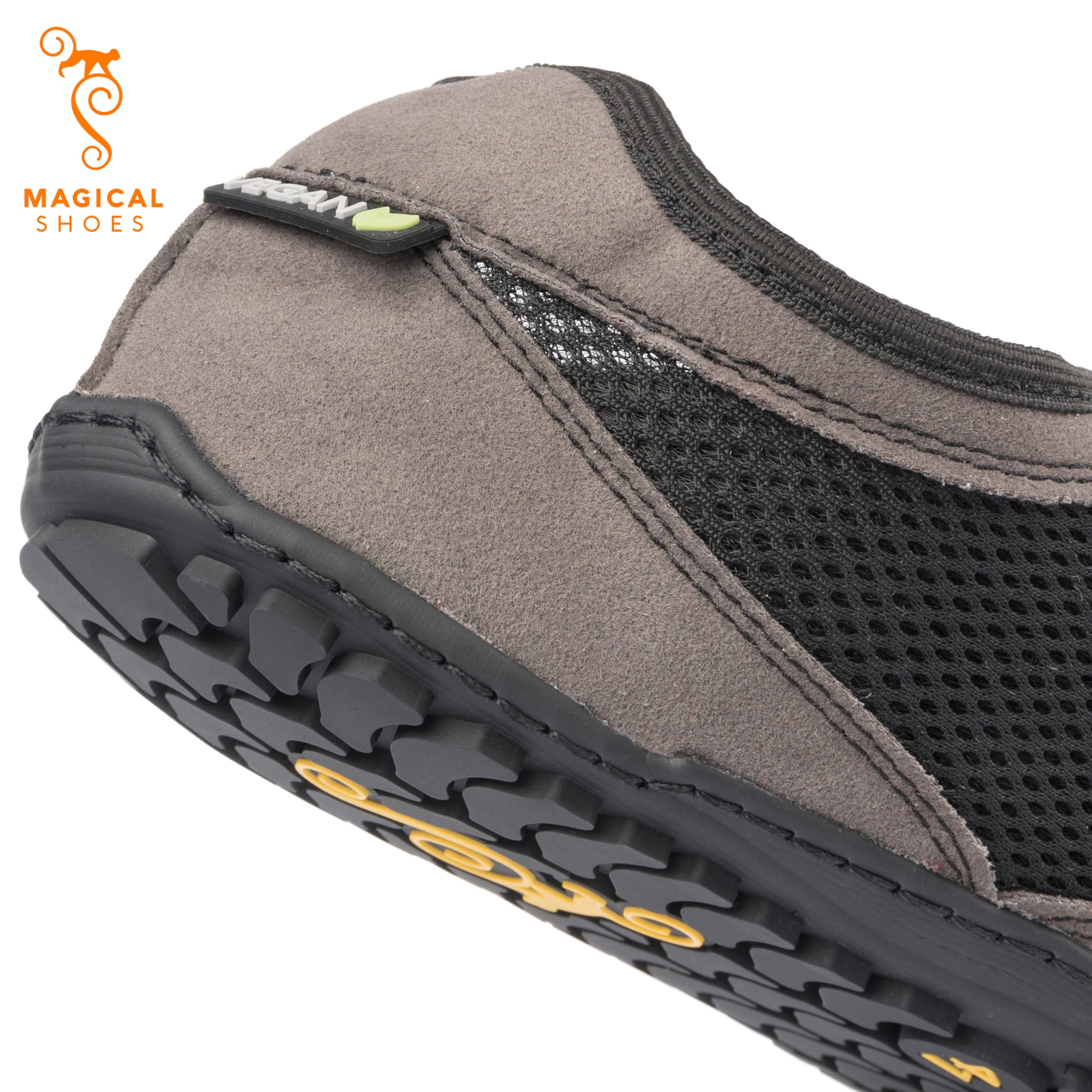 Magical Shoes Męskie Buty Sportowe, Buty Minimalistyczne, Buty Sportowe Zero Drop, Buty na co dzień, Rozmiar 46, Vegan Rock Schwarz, Explorer 2.0