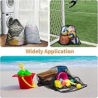 Vista 5 de Bolsa de lavado de red extra grande de 23 x 35 pulgadas, bolsas de lavandería de malla duradera con cordón bloqueable para ropa delicada enorme