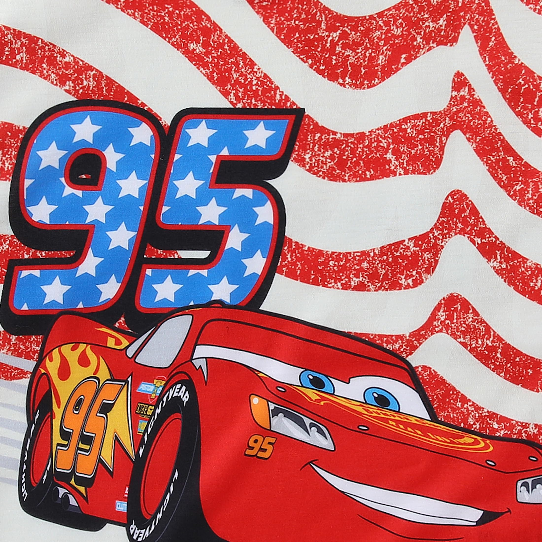 Disney Cars Flash McQueen Active Mesh - Maglietta a maniche corte per bambini e bambini