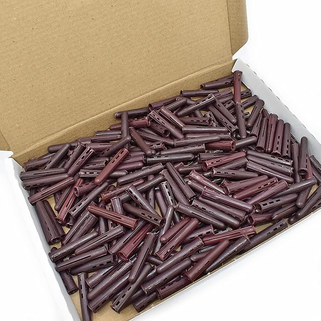 Pack of 200 Brown Expansion Wall Plugs Heavy Duty Plug Brick Screw Fixing