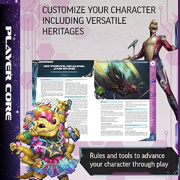 Starfinder Player Core Hardcover Second Edition - Complete Rulebook, 10 Ancestries, 6 Classes - Tabletop RPG