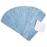 Arkwright Spray Mop Replacement Pads - (Pack of 12) Bulk Microfiber Flat Dry and Wet Refill Mop Pads Floor Cleaning, Compatible with Bona and Rubbermaid, Fits All Mop Heads, 18 in, Blue