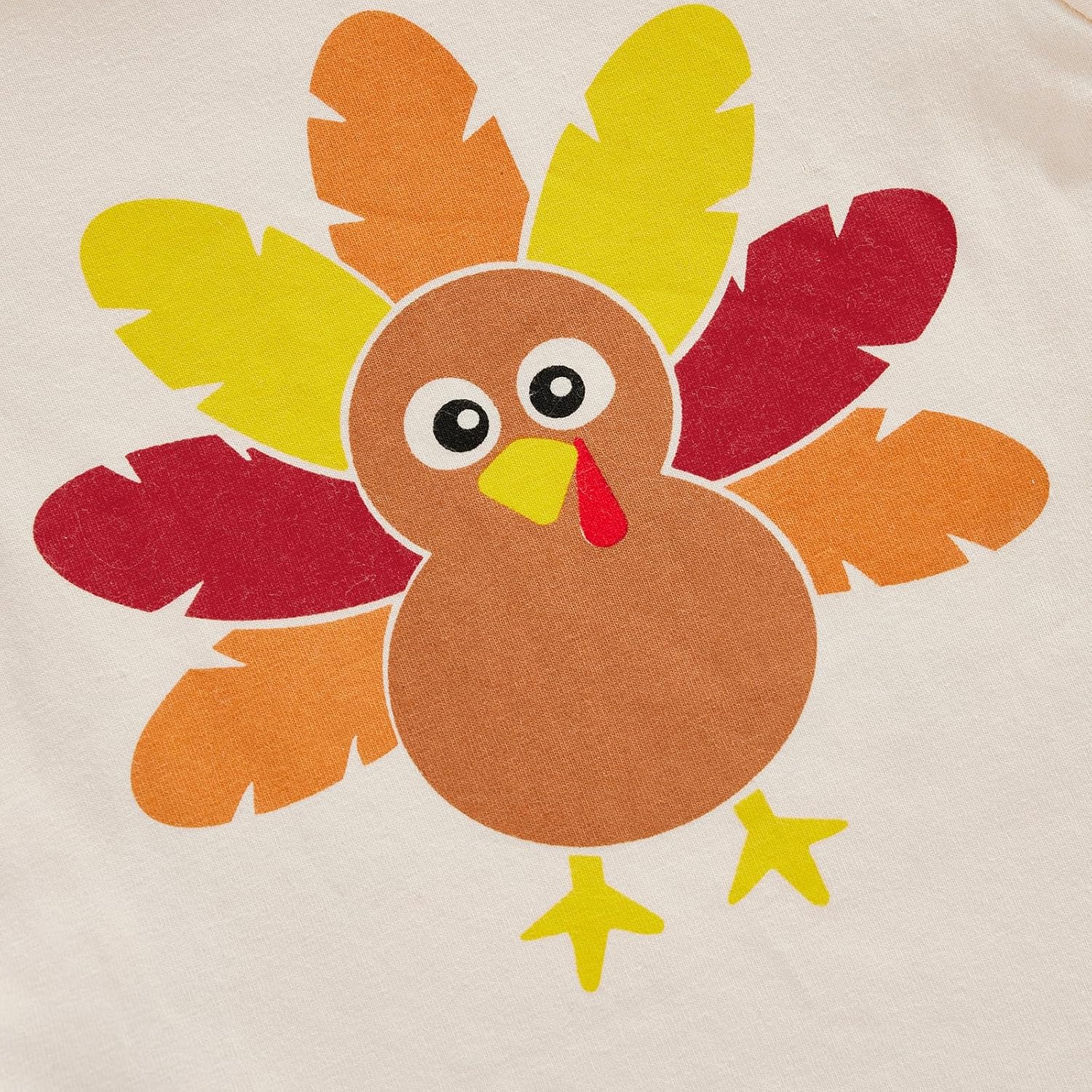 Sasaerucure Infant Baby Boy Thanksgiving Outfits Long Sleeve Onesie + Pants + Hat 3Pcs Set Baby Boy Turkey Clothes - Image 5