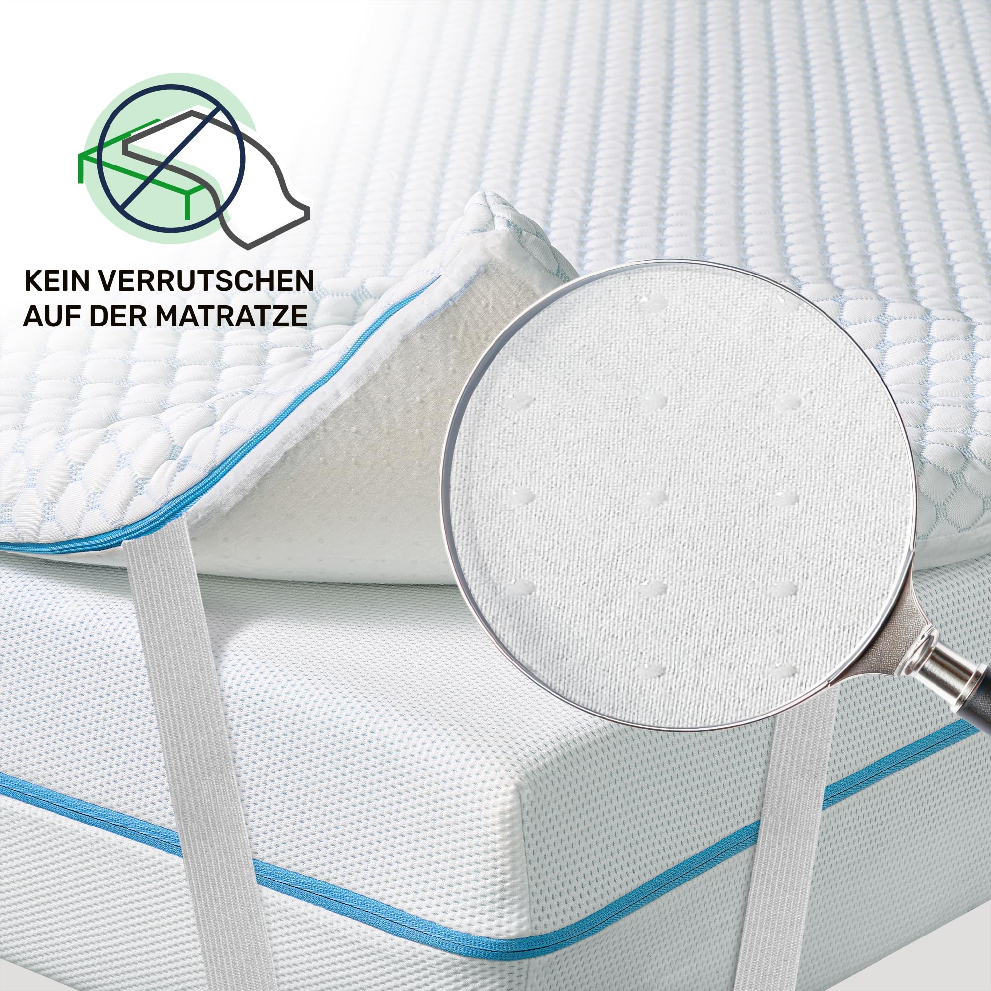 Dailydream Cooling Topper 180x200cm aus Memory Foam, 5 cm hoch