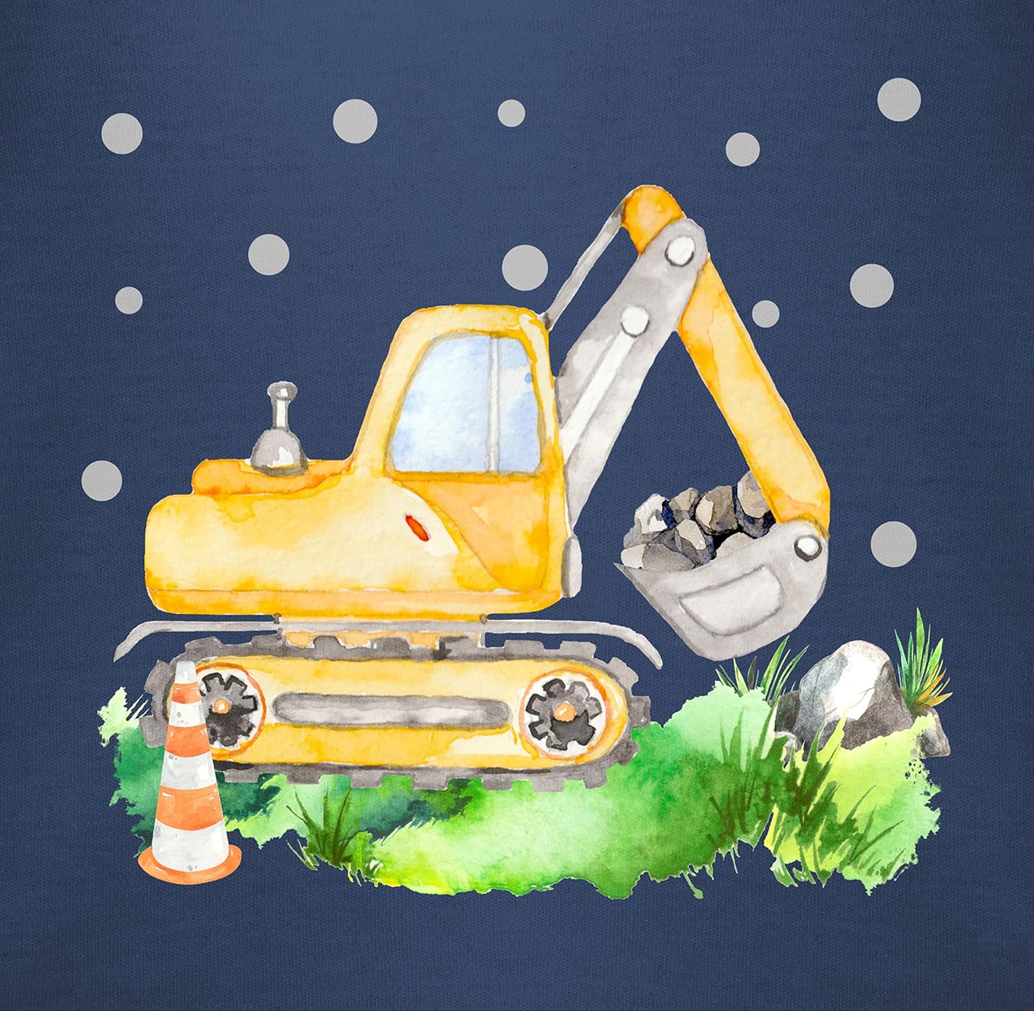 Personalisiertes Baby Body Langarm - Mit Bagger Druck Für Jungen & Mädchen Von Shirtracer