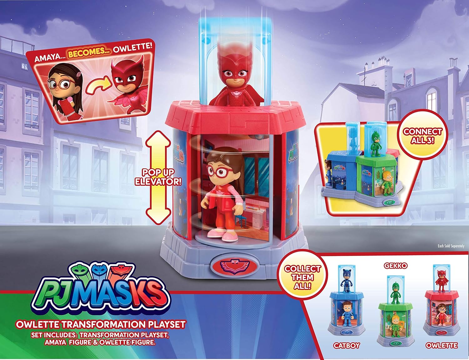 PJ Masks Transforming Figures, Owlette, by Just Play