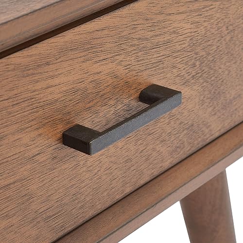 Miniatura 3 de Safavieh Home Collection Mozart Mid-Century - Mesa auxiliar rectangular con 2 cajones, color marrón, 0