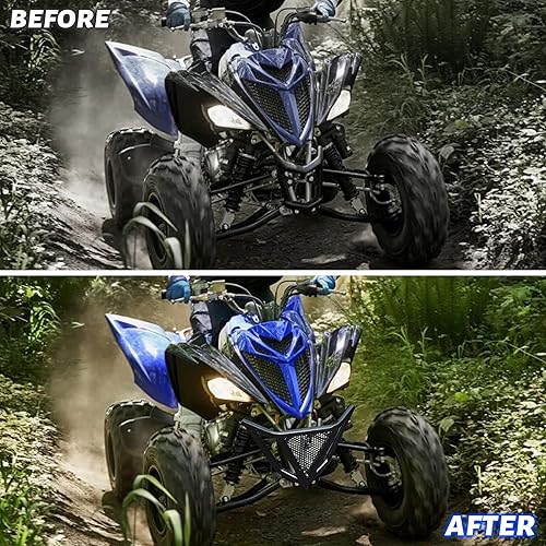 Miniatura 2 de Parachoques delantero para Yamaha Raptor 700 700R 2006-2025, kit de protector de cepillo de parachoques delantero de hierro negro para Yamaha Raptor