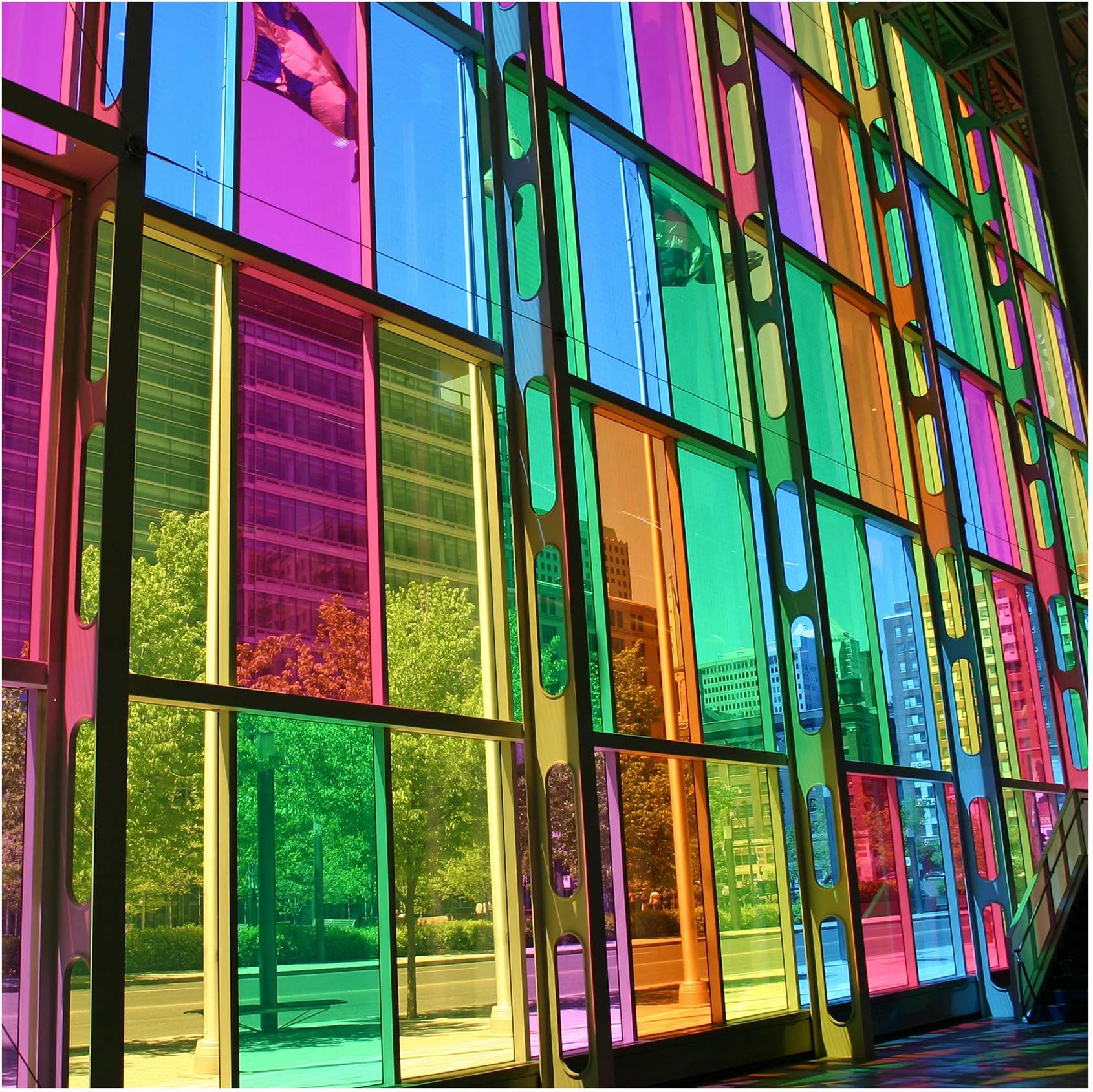 Regenbogen-Fensterfolie Dekorativ - Lila, 50 X 200 Cm, Selbstklebend