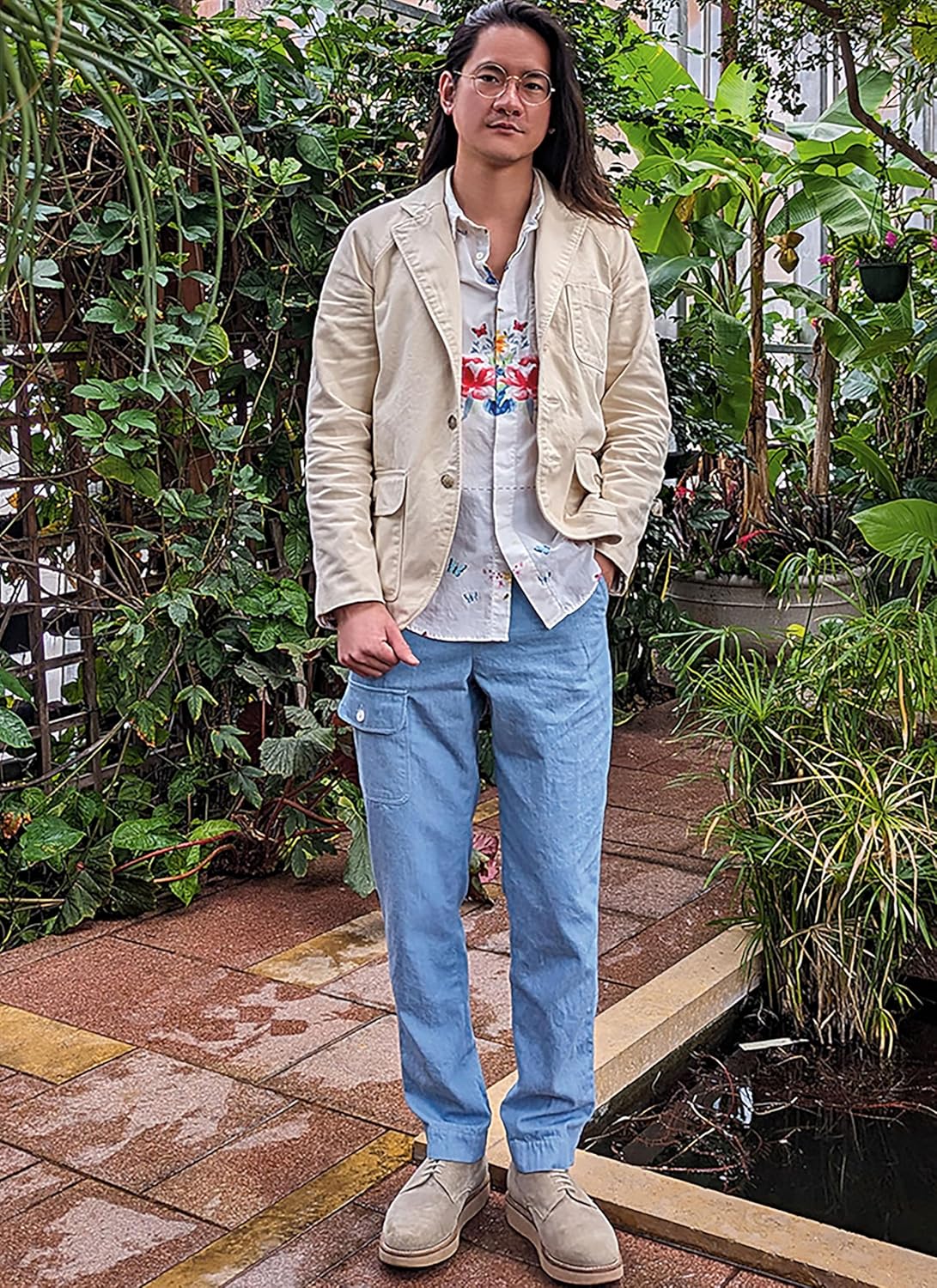 Know Me ME2075AA Men's Lined Jacket and Fitted Pants Sewing Pattern Packet by Donny Q., Design Code ME2075, Sizes 34-36-38-40-42