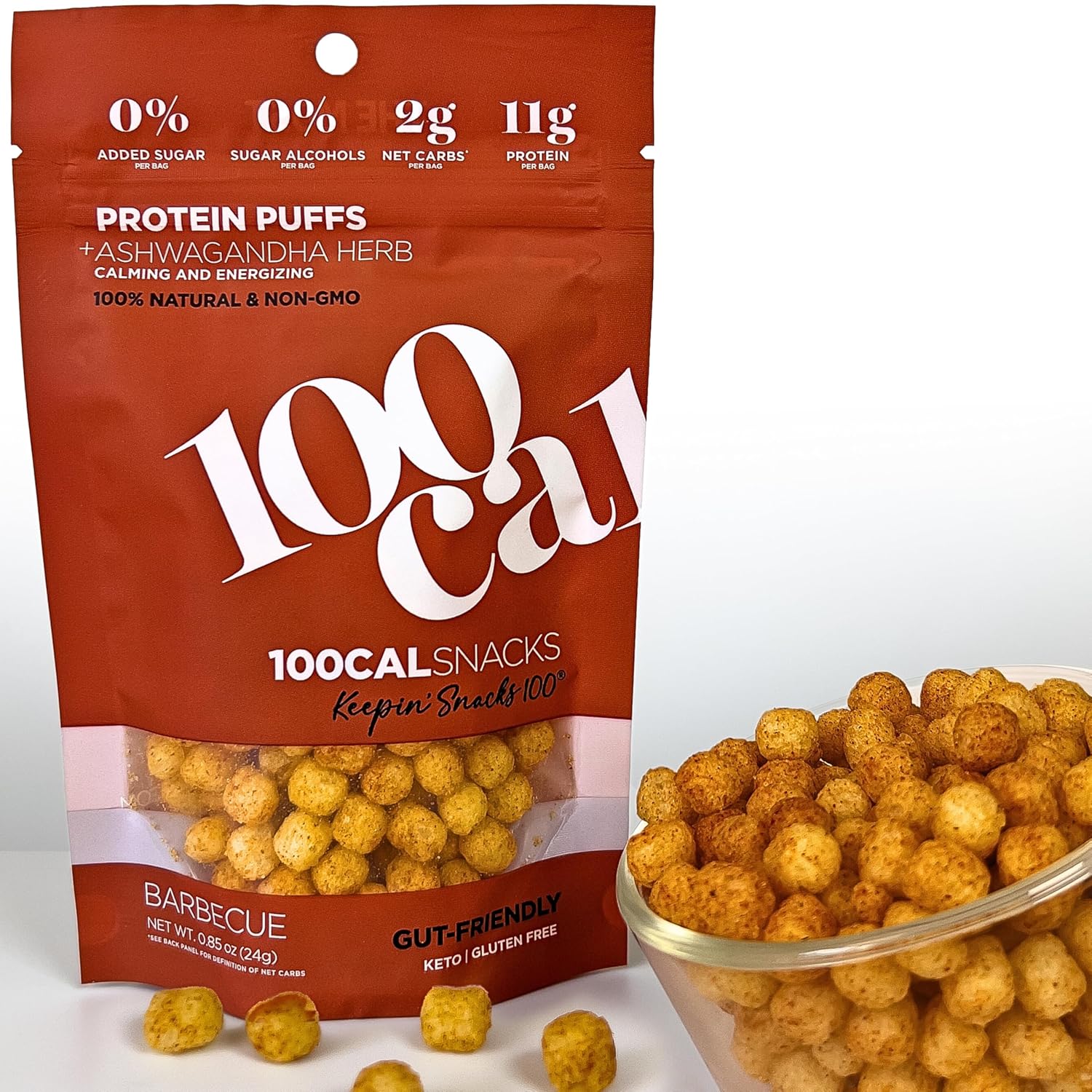 Protein Puffs BBQ | 11g High Protein, 4g Fiber | Low Calorie, Gut Healthy Salty Snacks for Adults and Kids | Low Carb Keto, No Sugar Added, Gluten Free Vegetarian Healthy Chips | Crunchy Wholesome Yum Weight Loss Snack Pack with Ashwagandha, Organic Ingredients | 5 Units per Box from 100 CAL SNACKS Protein Puffs BBQ | 11g High Protein, 4g Fiber | Low Calorie, Gut Healthy Salty Snacks for Adults and Kids | Low Carb Keto, No Sugar Added, Gluten Free Vegetarian Healthy Chips | Crunchy Wholesome Yum Weight Loss Snack Pack with Ashwagandha, Organic Ingredients | 5 Units per Box from 100 CAL SNACKS