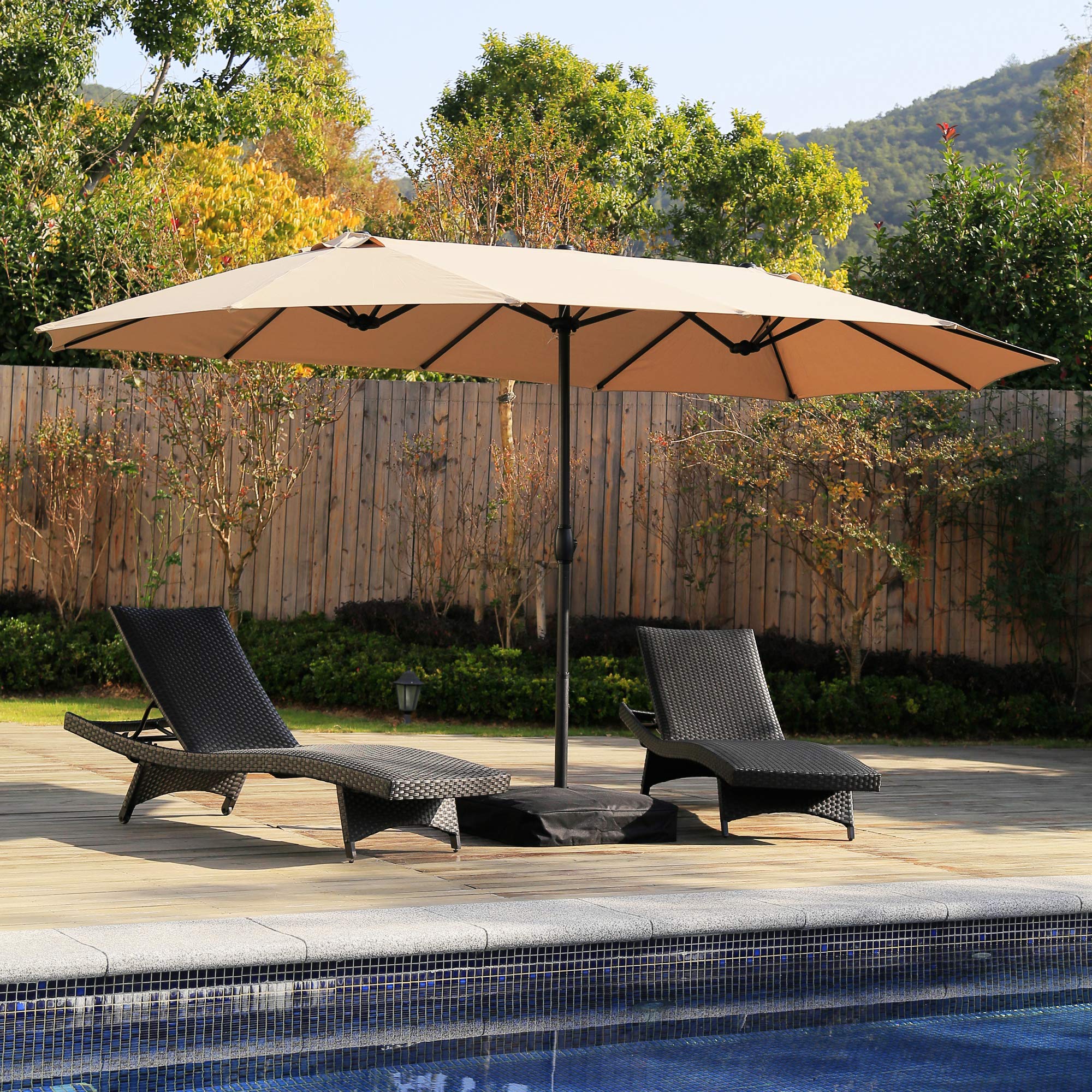 Aok Garden Double Sided Twin Patio Umbre Buy Online In Japan At Desertcart