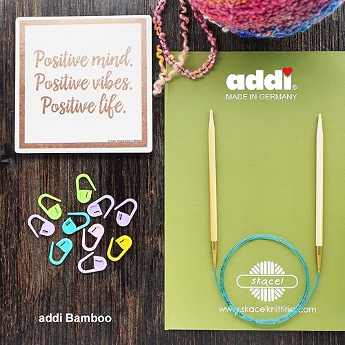 Miniatura 7 de addi Natura Bamboo - Aguja circular de 47 pulgadas (47.2 in) US 02 (0.118 in), ligera, cálida al tacto, puntas estándar, uniones suaves, paquete de